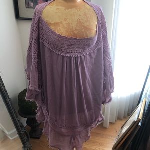Free People Dusty Pink Oversized Top Shirt XS/S
